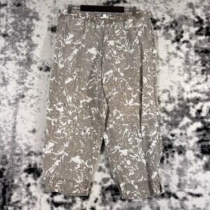 J Jill Love Linen Pants Womens Size‎ 1X Floral Woven Boho Hippie Cottagecore